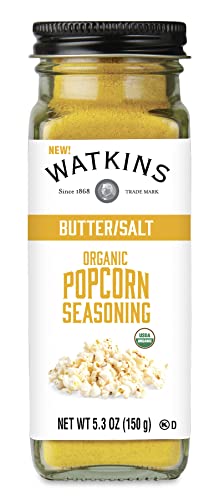 �️Watkins Gourmet Organic Butter and Salt Popcorn Seasoning, 5.3 oz
