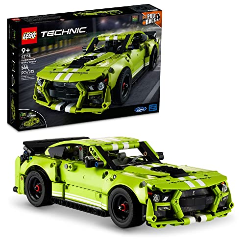 LEGO Technic Ford Mustang Shelby GT500 Toy Car - Building Toy for Boys & Girls, Ages 9+ Years - Pull Back Car W/AR App for Pretend Play - Gift Ideas - 42138