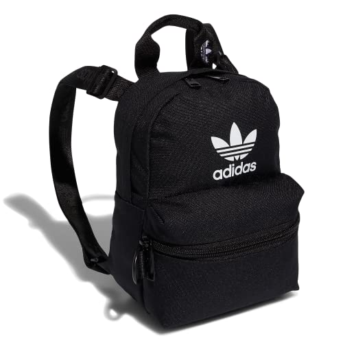 adidas Originals Mochila adidas Originals Trefoil 2.0 Mini Mochila Pequena Bolsa de Viagem, Preto/Branco, Tamanho Único, Preto/branco, One Size, Trefoil 2.0 Mini mochila pequena bolsa de viagem