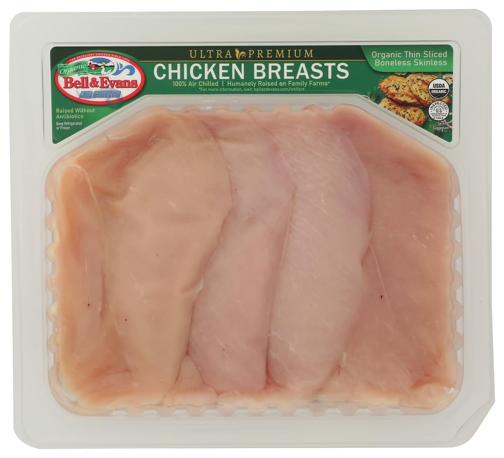 Bell & Evans Organic Boneless Skinless Chicken Breast Cutlets