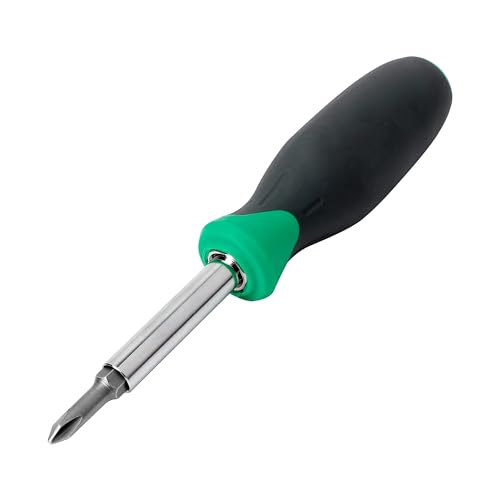 🔥 STARKER PREIS (-24%) Amazon Basics 6-in-1-Schraubendreher und Steckschlüssel, Wechselbits, Komfortgriff mit Polsterung, Kreuzschlitz und Schlitz