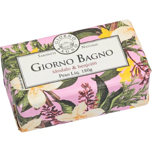 Sabonete em barra aromático, Giorno Bagno, Sândalo e Benjoim, 180g | Espuma cremosa para mãos e corpo que limpa com suavidade e deixa a pele macia e perfumada