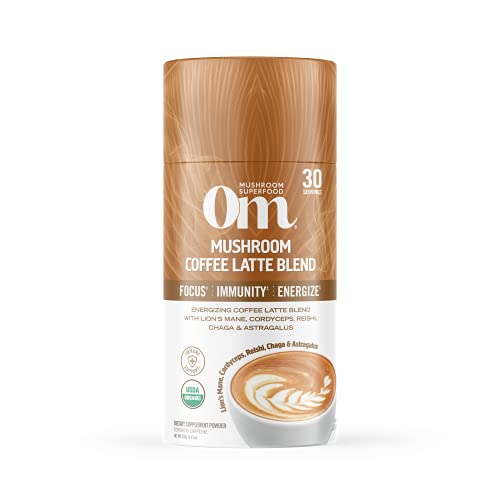Om Mushroom Superfood Coffee Latte Blend Functional Mushroom Powder