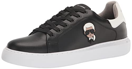 Karl Lagerfeld Paris Men's Shoes Sneaker, Black, 10