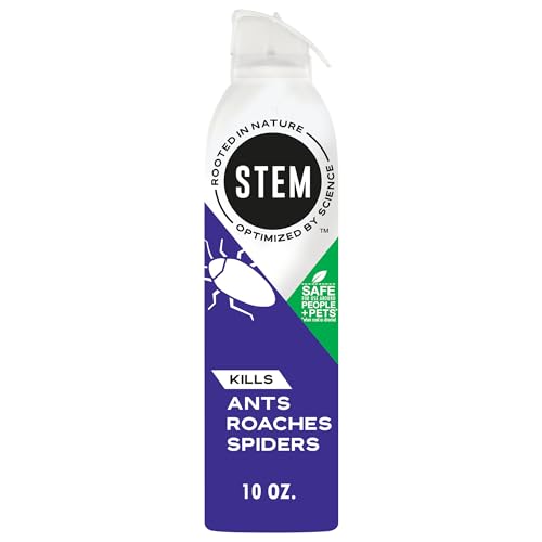 STEM Kills Ants, Roaches And Spiders: Plant-Based Active Ingredient Bug Spray, Botanical Insecticide For Indoor And Outdoor Use; 10 fl oz (Pack Of 1)