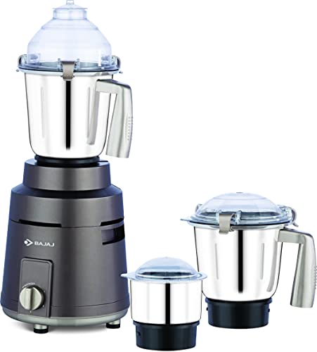 Bajaj Herculo 1000W Powerful Mixer Grinder | 3 Jars | Nutri-Pro Feature | Multifunctional Blade | 2 Yr Warranty 【Coffee Brown And Gold】