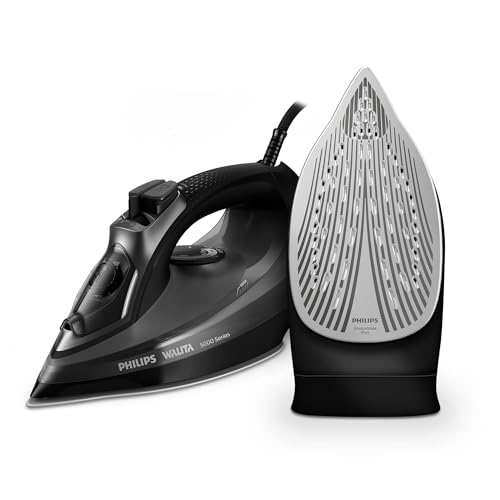 Ferro A Vapor Série 5000 1470W, Philips Walita, Preto, Vapor constante de 25 g/min, Sistema de vapor extra de 180 g, Ste...