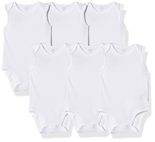 Amazon Essentials sleeveless baby bodysuits, pack of 6
