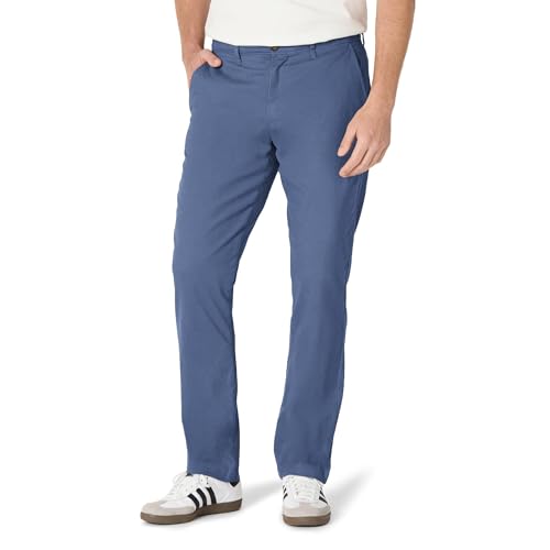 Amazon Essentials Men's Athletic-Fit Casual Stretch Chino Pant (Available in Big & Tall), Dark Blue, 42W x 30L