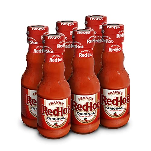 Frank's RedHot Original Cayenne Pepper Sauce 148 ML Pack of 6 Cayenne Pepper Hot Sauce Suitable for Vegans & Vegetarians No Artificial Flavourings or Colours No Added MSG