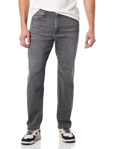 Amazon Essentials Men's Straight-Fit Stretch Jean - Discontinued Colors, Washed Grey, 34W x 34L