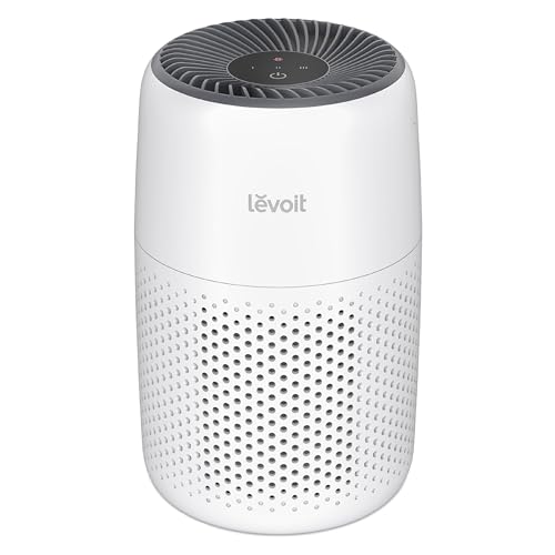 LEVOIT Air Purifiers for Bedroom Home Dorm, 3-in-1 Filter Cleaner with Fragrance Sponge for Better Sleep, Filters Smoke, Allergies, Pet Dander, Odor, Dust, Office, Desktop, Core Mini-P, White