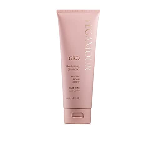 VEGAMOUR GRO Revitalizing Shampoo, Support Thicker, Fuller Looking Hair, Shampoo Formulated Without Sulfates for Thinning Hair with Vegan Keratin, Natural Citrus Scent (8 fl. oz.)