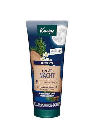 (-30%) Kneipp Wirkdusche Gute Nacht - Duschgel mit ätherischen Ölen aus Zirbenholz & Amyris - wahrt das hauteigene Mikrobiom - 200ml