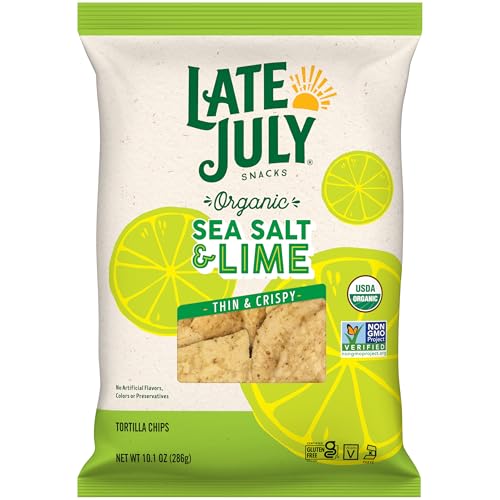 Late July Sea Salt & Lime Organic Tortilla Chips, 10.1 Oz Bag