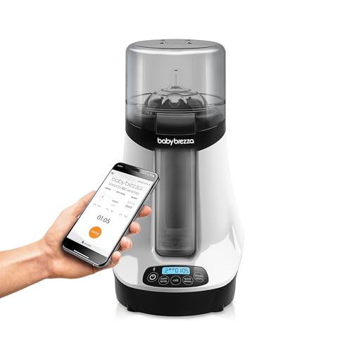 Baby Brezza Smart Baby Bottle Warmer, Breastmilk Warmer + Defroster – Free App - Only Brand with Different Temperatures for Breastmilk + Formula - Universal Fit for All Bottles + Milk Bags