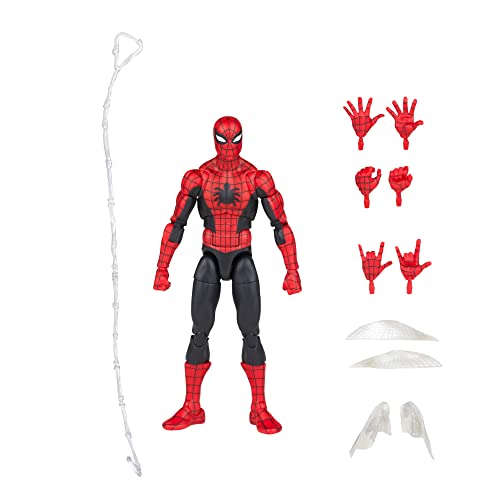 Spider-Man Marvel Legends Series 60th Anniversary Amazing Fantasy 6-inch Classic Comics Action Figures for 4+ Years, 9 Accessories