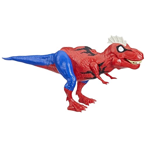 Spider-Man Marvel Web Chompin' Spider-Rex 16-Inch Action Figure with Sounds and Dino Blast Action, Superhero Toys for Kids Ages 4 and Up