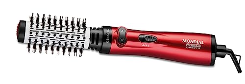 MONDIAL Escova Rotativa Infinity Keratin, Vermelho, 110V - ER-11-KR