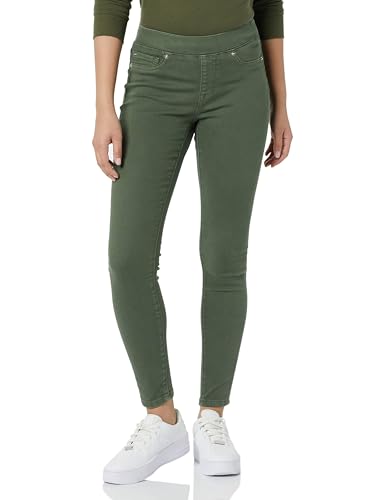 Amazon Essentials Women's Mid-Rise Stretch Pull-On Jegging - Discontinued Colors, Dark Green, 18