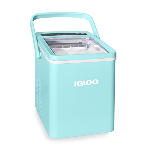 Igloo Automatic Self-Cleaning Portable Electric Countertop Ice Maker Machine with Handle, 26 Pounds in 24 Hours, 9 Ice C
