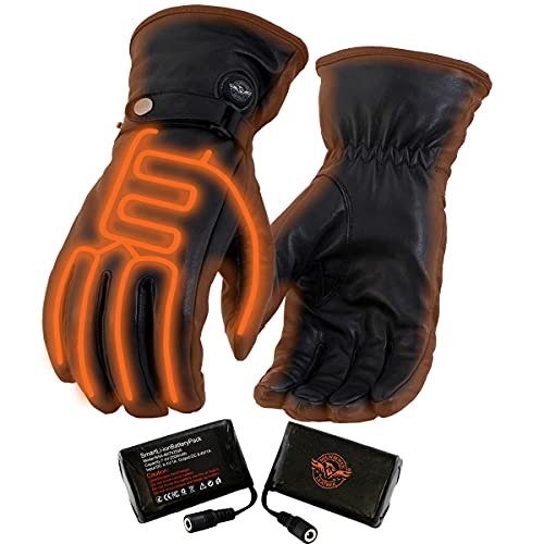 Milwaukee Leather MG7519SET Heated Gloves for Men’s Fingers Winter Glove for Motorcycle Ski Hunting Hiking w/Battery-2X