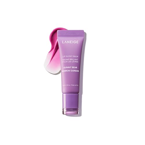 LANEIGE Lip Glowy Balm: Sheer Tinted Lip Treatment Balm Tube with Shea & Murumuru Butters for Hydrating, Moisturizing, Glossy, Non-Sticky Shine, Berry