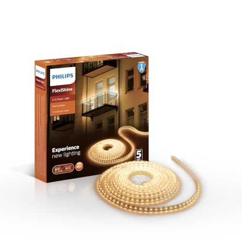 PHILIPS 5 Meter LED Rope Light | Flexishine Plug n Play Flexible Rope Light for Indoor and Outdoor Decorations | Rope Light for False Ceiling,Balcony,