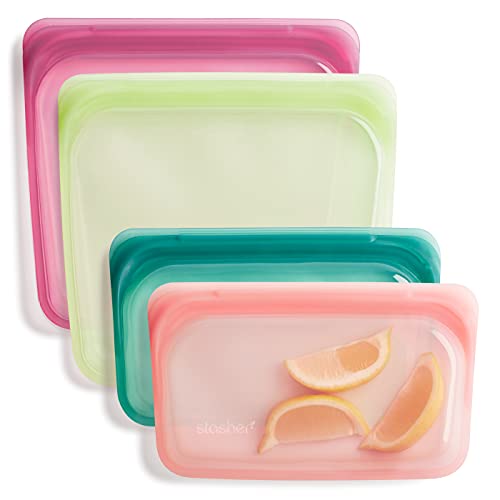 Stasher Silicone Reusable Storage Bags, 4-Pack