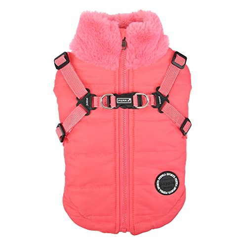 Puppia Dog Coat for small and medium dogs - DONAVAN - cozy warmth and comfort - dog jacket, Pink