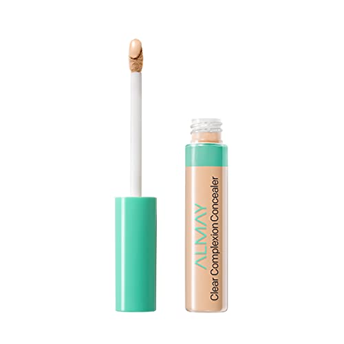 Almay Clear Complexion Acne & Blemish Spot Treatment Concealer Makeup with Salicylic Acid- Lightweight, Full Coverage, Hypoallergenic, Fragrance-Free, for Sensitive Skin, 100 Light, 0.3 fl oz.