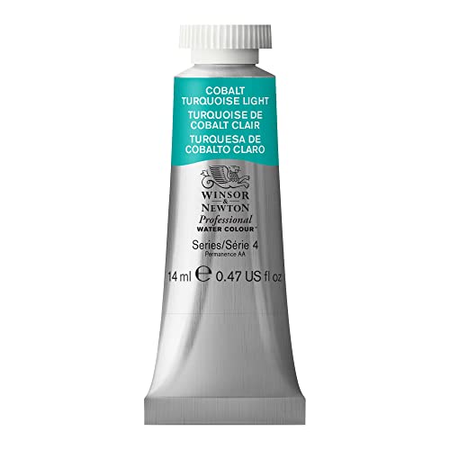 🔥 SELTEN SO GÜNSTIG (-53%) Winsor & Newton 8840504 Professional Aquarellfarbe, lebendige Wasserfarben in Künstlerqualität, hohe Farbbrillanz & Leuchtkraft, lichtecht, Archivqualität, 14ml Tube - Kobalttürkis hell