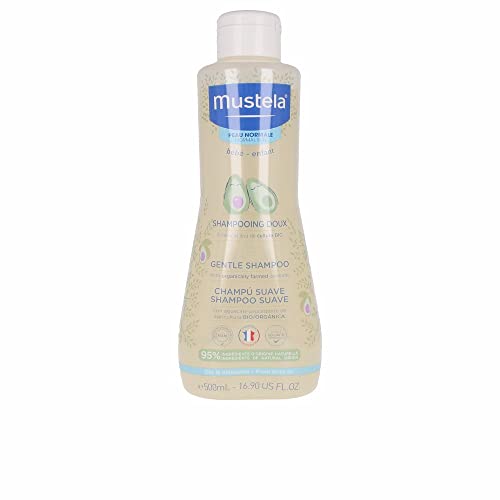 Mustela Baby Gentle Shampoo with Natural Avocado - Hair Care for Kids of all Ages & Hair Types - Tear-Free & Biodegradable Formula - 16.9 fl. oz.