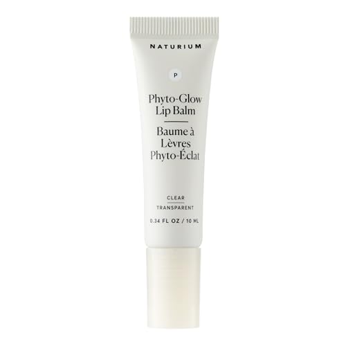 Naturium Phyto-Glow Lip Balm, Hydrating Lip Care with a Glossy Finish, 0.34 oz Clear