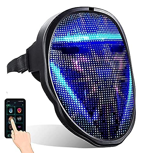 Gootus Face Transforming LED Mask with App Controlled - Halloween Costumes for Kids, Light Up Mask with Gesture Sensing, Boys Toys Gifts for Birthday Costume Christmas