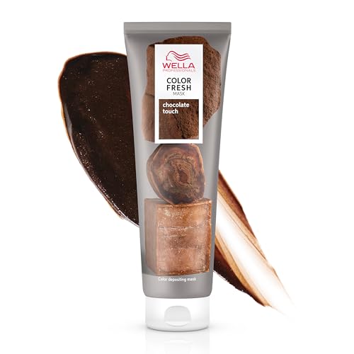 Wella Professionals Color Fresh Mask | Chocolate Touch | Natural Shade | Hair Color-Depositing Mask | Vegan Formula with Avocado Oil | Zero Damage | Silicone Free | 5 Fl Oz