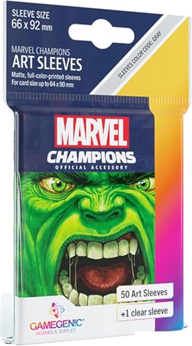 Marvel Champions The Card Game Official Hulk Sleeves, exact product listing photograph