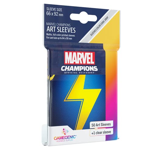 Marvel Champions The Card Game Official Ms. Marvel Art Sleeves, exact product listing photograph