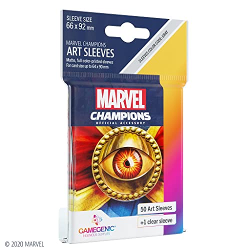 Marvel Champions The Card Game Official Captain America Art Sleeves, exact product listing photograph