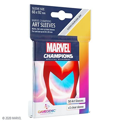 Marvel Champions The Card Game Official Scarlet Witch Art Sleeves, exact product listing photograph