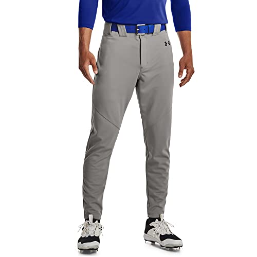 Under Armour Men's Utility Baseball Straight Leg Pant Pipe 22, (080) Baseball Gray / / Black, Medium