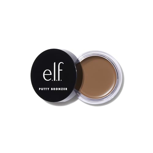 e.l.f. Putty Bronzer, Creamy & Highly Pigmented Formula, Creates a Long-Lasting Bronzed Glow, Infused with Argan Oil & Vitamin E, Honey Drip, 0.35 Oz (10g)