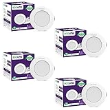 EcoLink 3Watt 2 Inch Deep Junction Box LED Spot Light Natural White Pack of 4