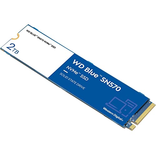 WD Blue SN570 NVMe SSD intern 2 TB (für Kreativpro, fis, 1-monatige Mitgliedschaft bei Adobe Creative Cloud, M.2 2280 PCIe Gen3 x 4 NVMe SSD, Lesen bis zu 3.500