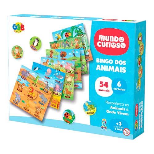 GGB Brinquedo Educativo Infantil Bingo dos Animais