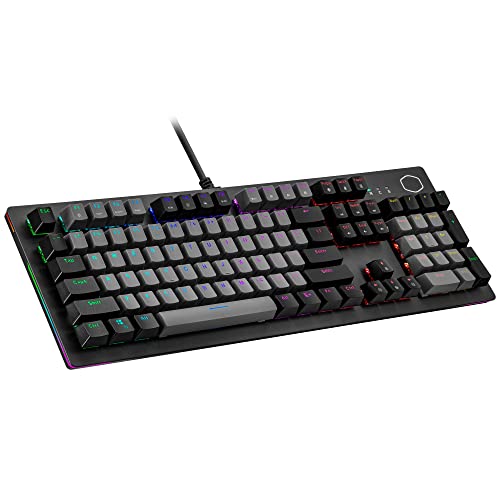Cooler Master CK352 Gaming Mechanical Keyboard - Full Size | Red Switch | RGB Lights | Aluminum Top Plate | Dual Tone Keycaps | Side Lightbars | ABS D