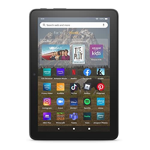 Like-New Amazon Fire HD 8 tablet, 8” HD Display, 32 GB, 30% faster processor, designed for portable entertainment, (2022 release), Black