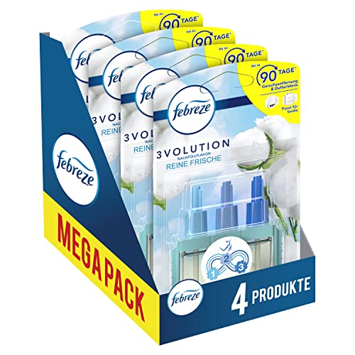 🔥 STARKER PREIS (-38%) Febreze 3Volution Duftstecker 4xNachfüller, Reine Frische Raumduft