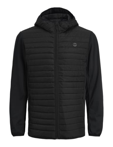 (-28%) Jack & Jones Herren JjemGewatteerde Noos Jacke 12182242,Black 3,L