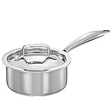 Inalsa Stainless Steel Induction Friendly Platinum Triply Sauce Pan with Lid